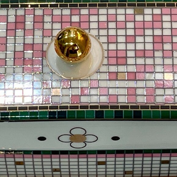 Anthropologie Mosaic Butterfly Butter Dish – Pink & Gold-NEW - Picture 9 of 14